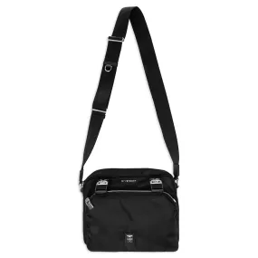 4G Light Double Pouch Messenger Bag - Black