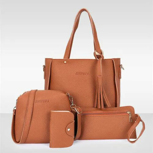 4pcs Women Bag Set Fashion Female Purse and Handbag Four-Piece Shoulder Bag Tote Messenger Purse Bag Drop Shipping