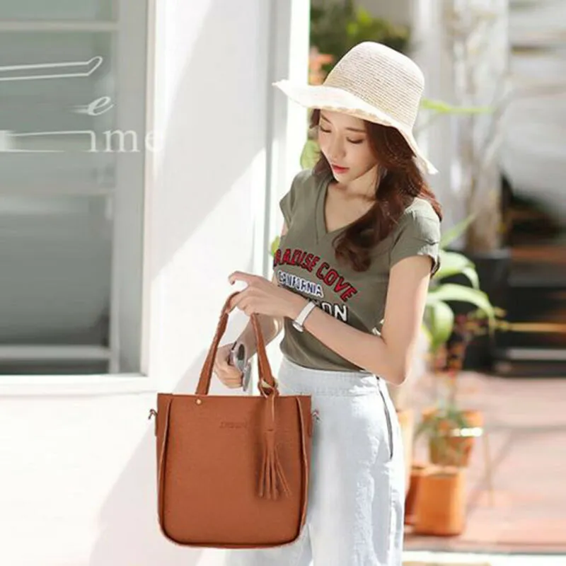 4pcs Women Bag Set Fashion Female Purse and Handbag Four-Piece Shoulder Bag Tote Messenger Purse Bag Drop Shipping