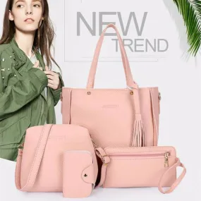 4pcs Women Bag Set Fashion Female Purse and Handbag Four-Piece Shoulder Bag Tote Messenger Purse Bag Drop Shipping