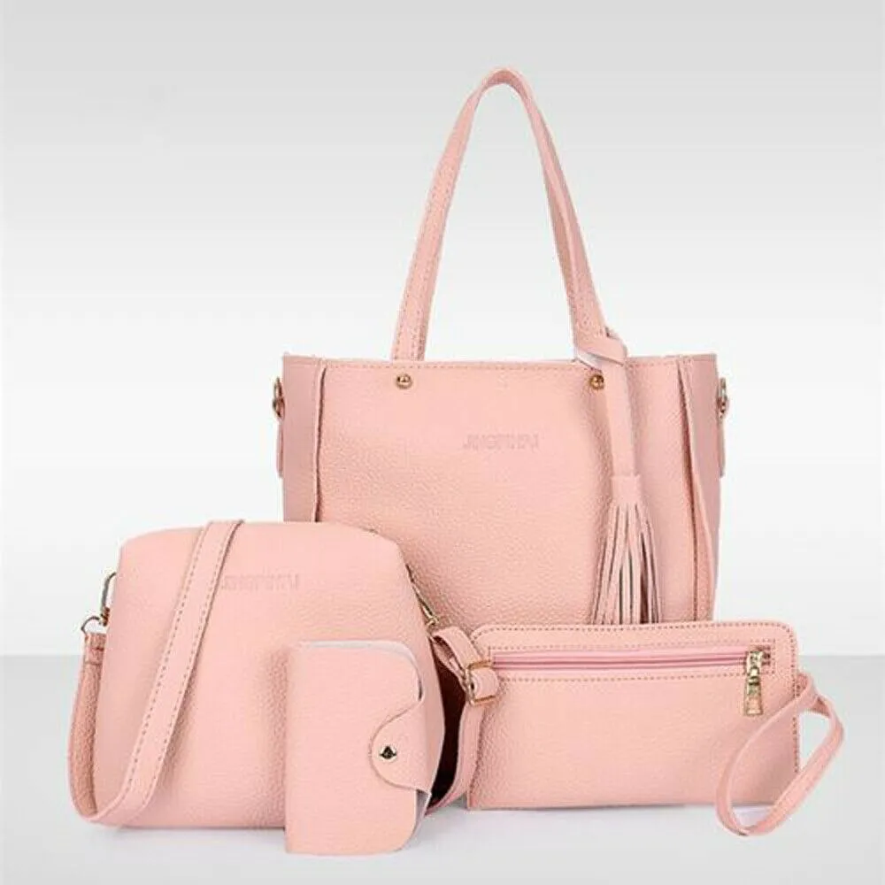 4pcs Women Bag Set Fashion Female Purse and Handbag Four-Piece Shoulder Bag Tote Messenger Purse Bag Drop Shipping