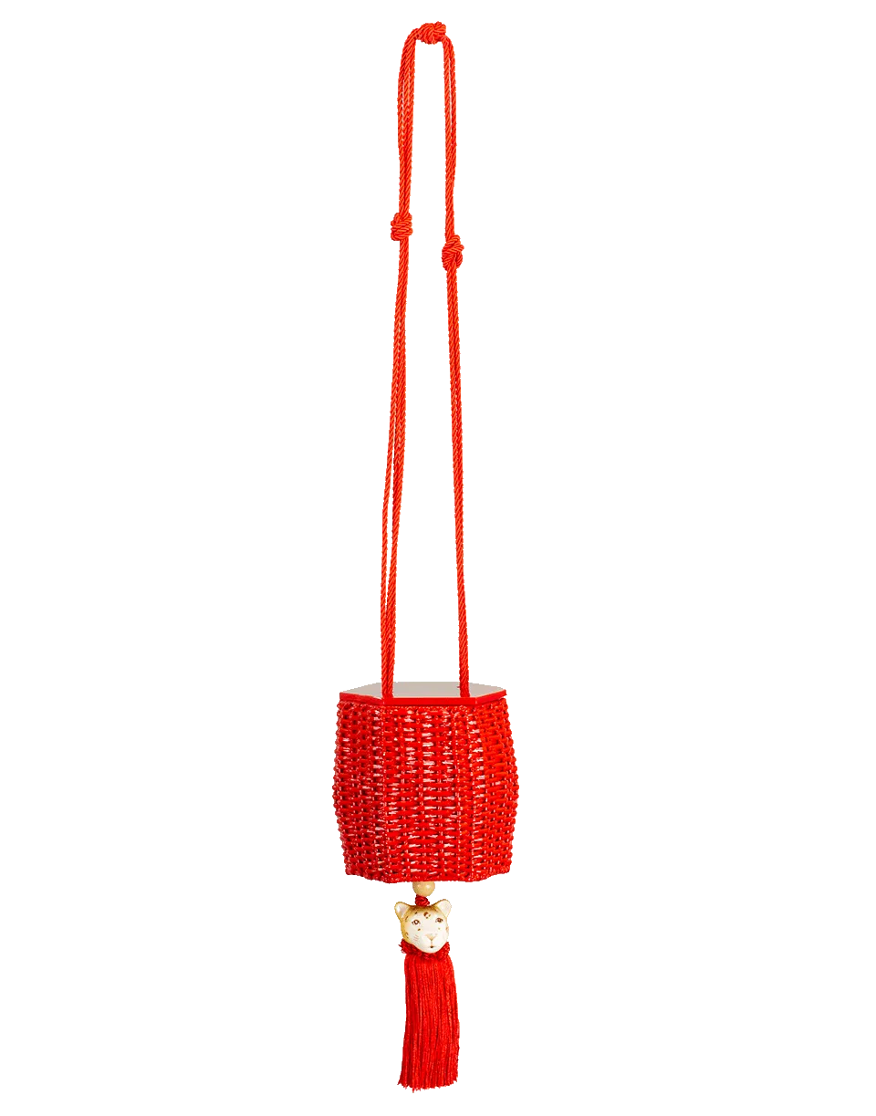 Acrylic Cap Rattan Handbag