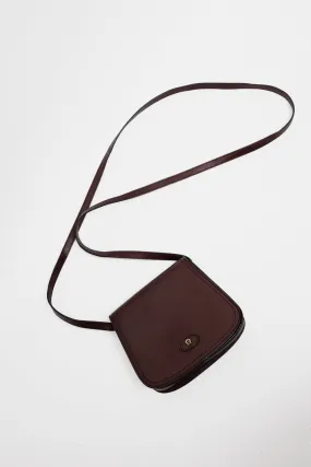 AIGNER BURGUNDY CROSSBODY LEATHER BAG