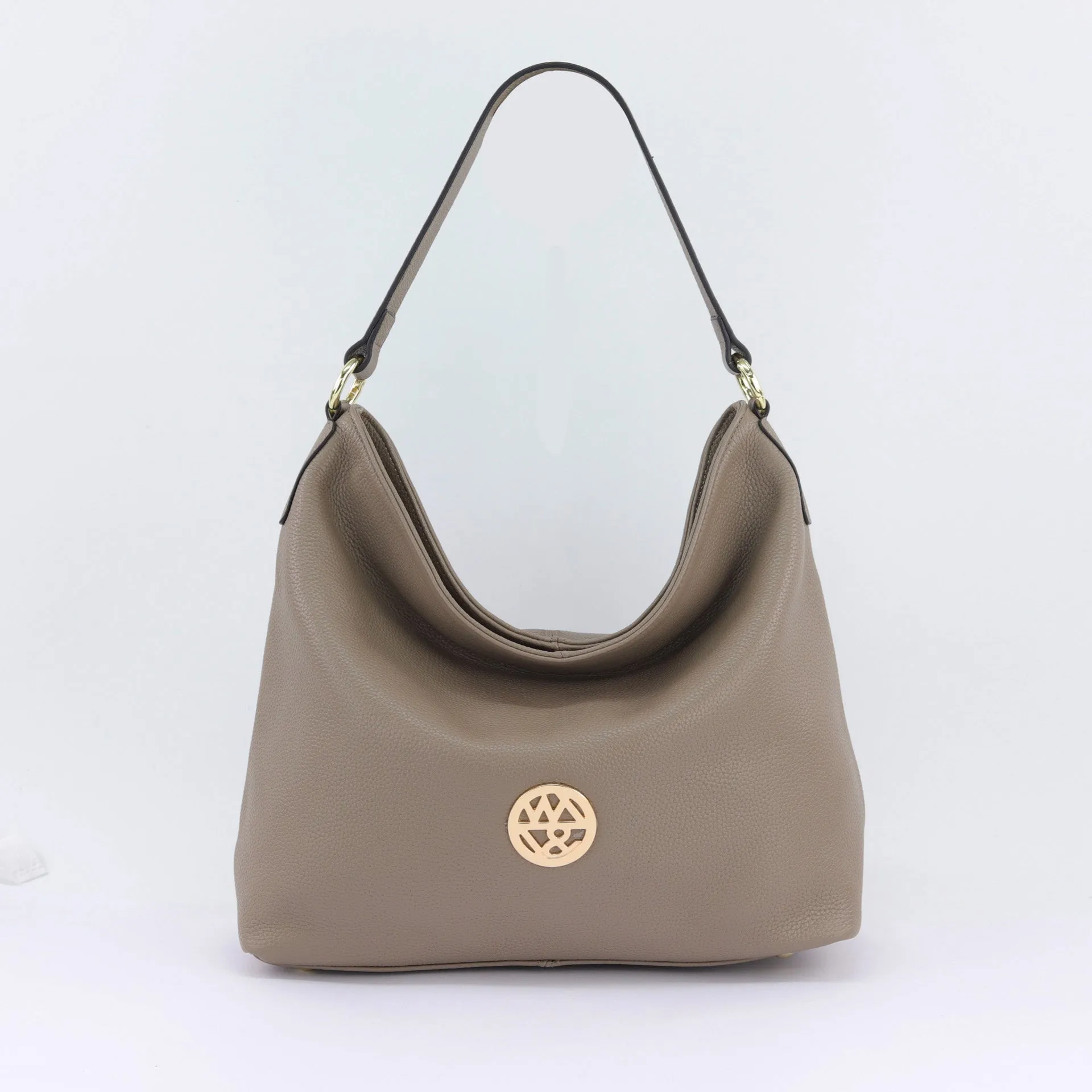 Chic Amber Leather Hobo Bag with Soft Suede Accents - Stylish and Versatile Tote