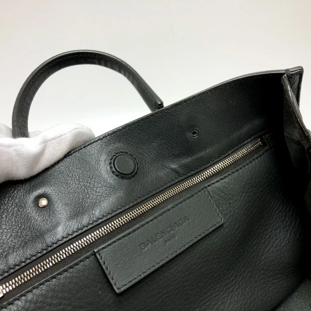 BALENCIAGA Handbag 370926 leather gray paper Women Used Authentic