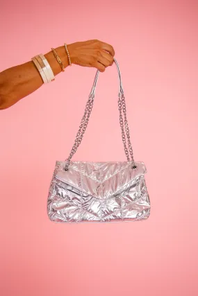 Blending In Shoulder Bag - Silver - FINAL SALE