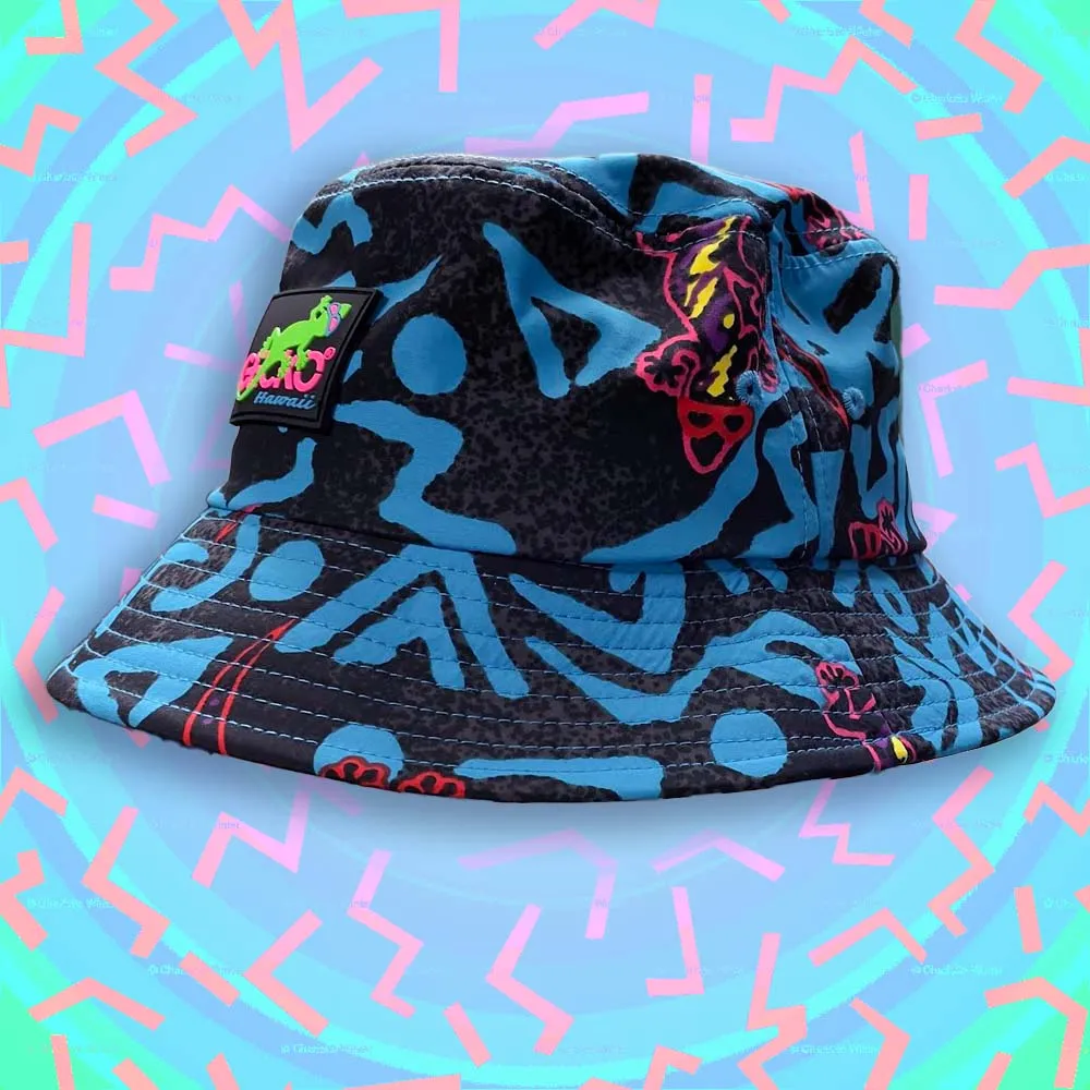 Blue Geo Bucket Hat