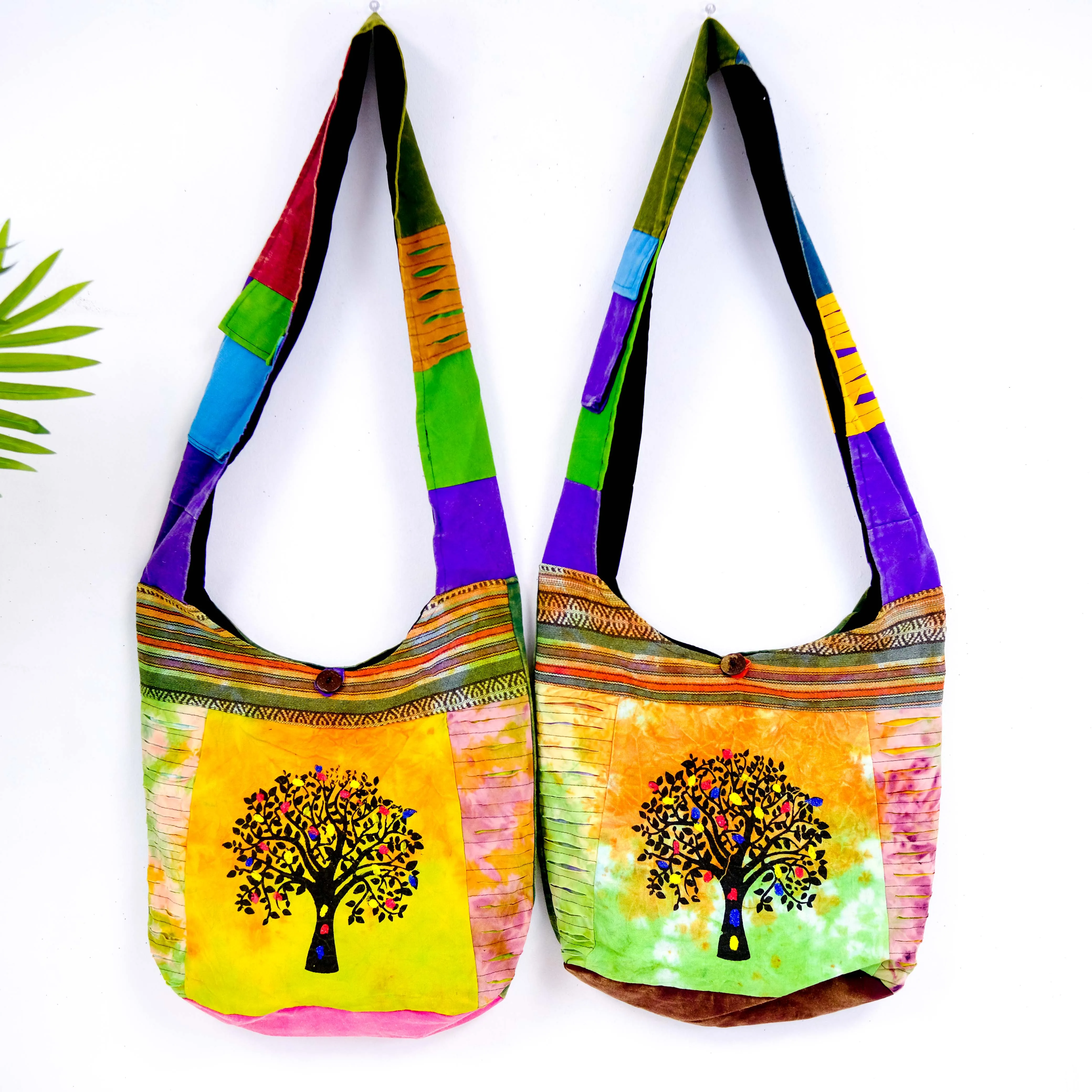 Boho Patchwork Tree of Life Messenger Bag