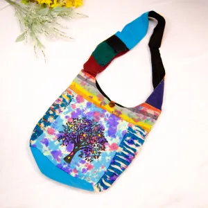 Boho Patchwork Tree of Life Messenger Bag