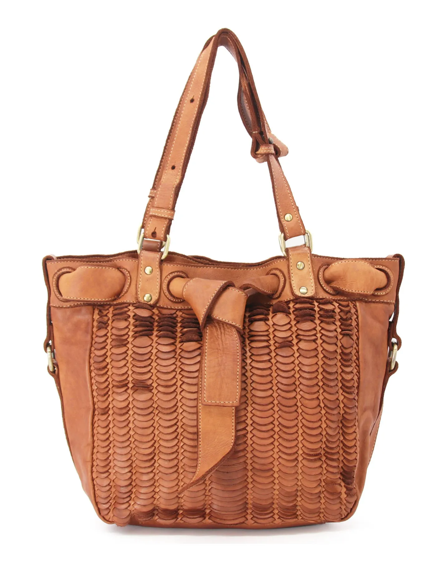 Braided leather vintage shoulder bag wholesale