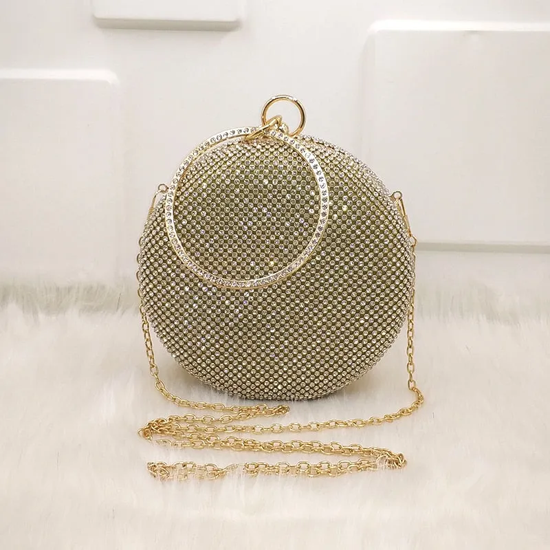 Bridal wedding purse shining cross body bag women evening bag