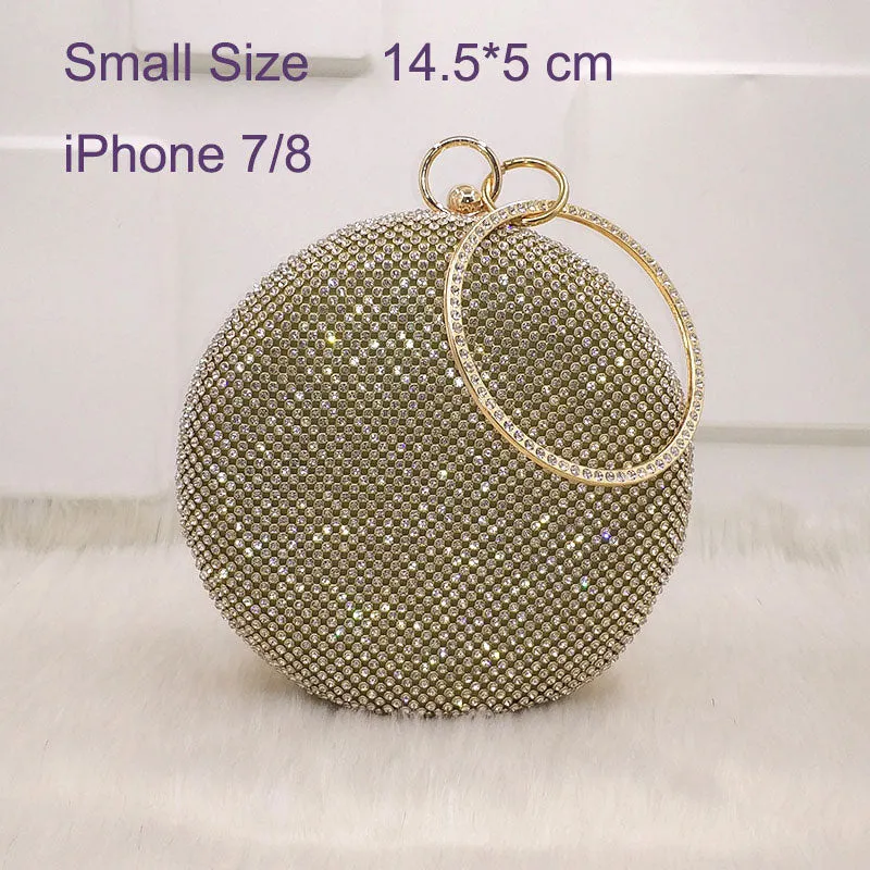 Bridal wedding purse shining cross body bag women evening bag