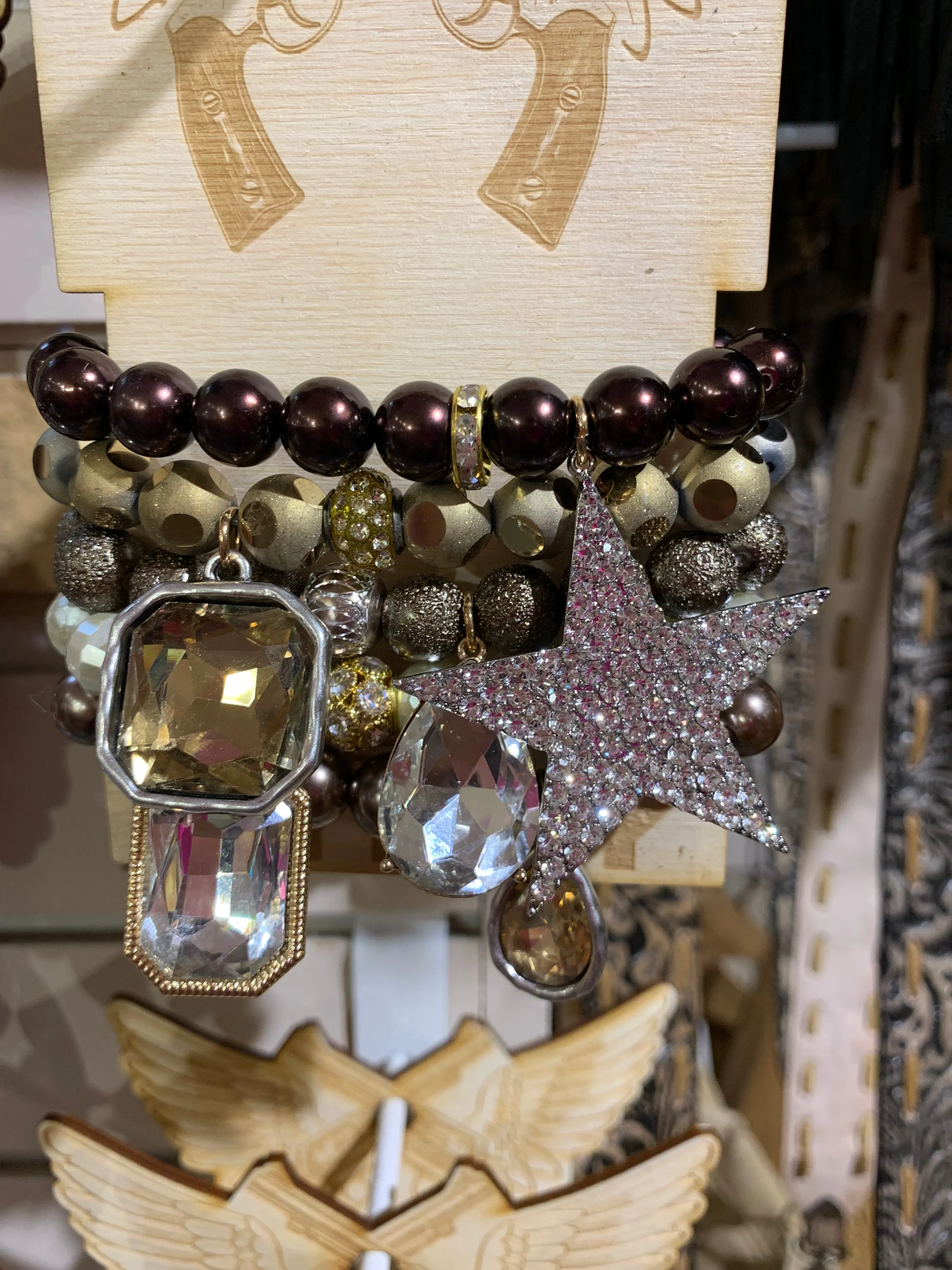 Carlene Keep It Gypsy Star Bracelet Set - Bronze Mix