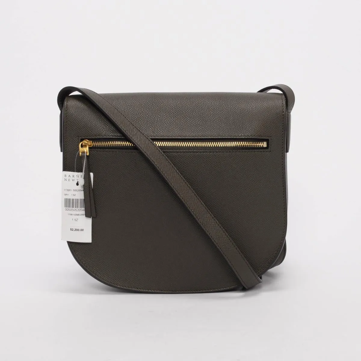 Celine Anthracite Grained Calfskin Trotteur Bag