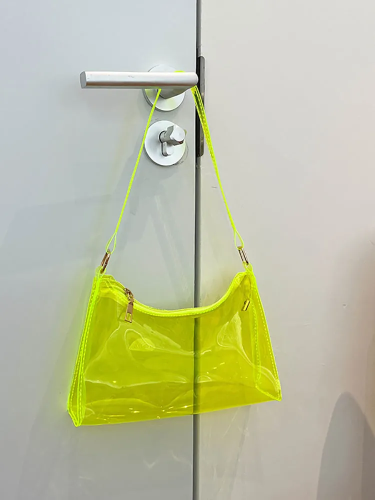 Clear Shoulder Baguette Bag