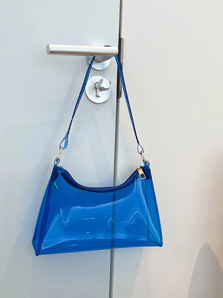 Clear Shoulder Baguette Bag