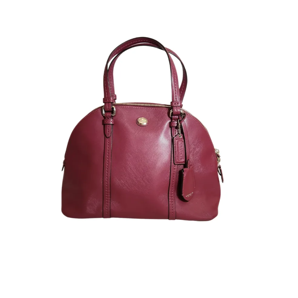 Coach Maroon Leather Dome Satchel | Gently Used |