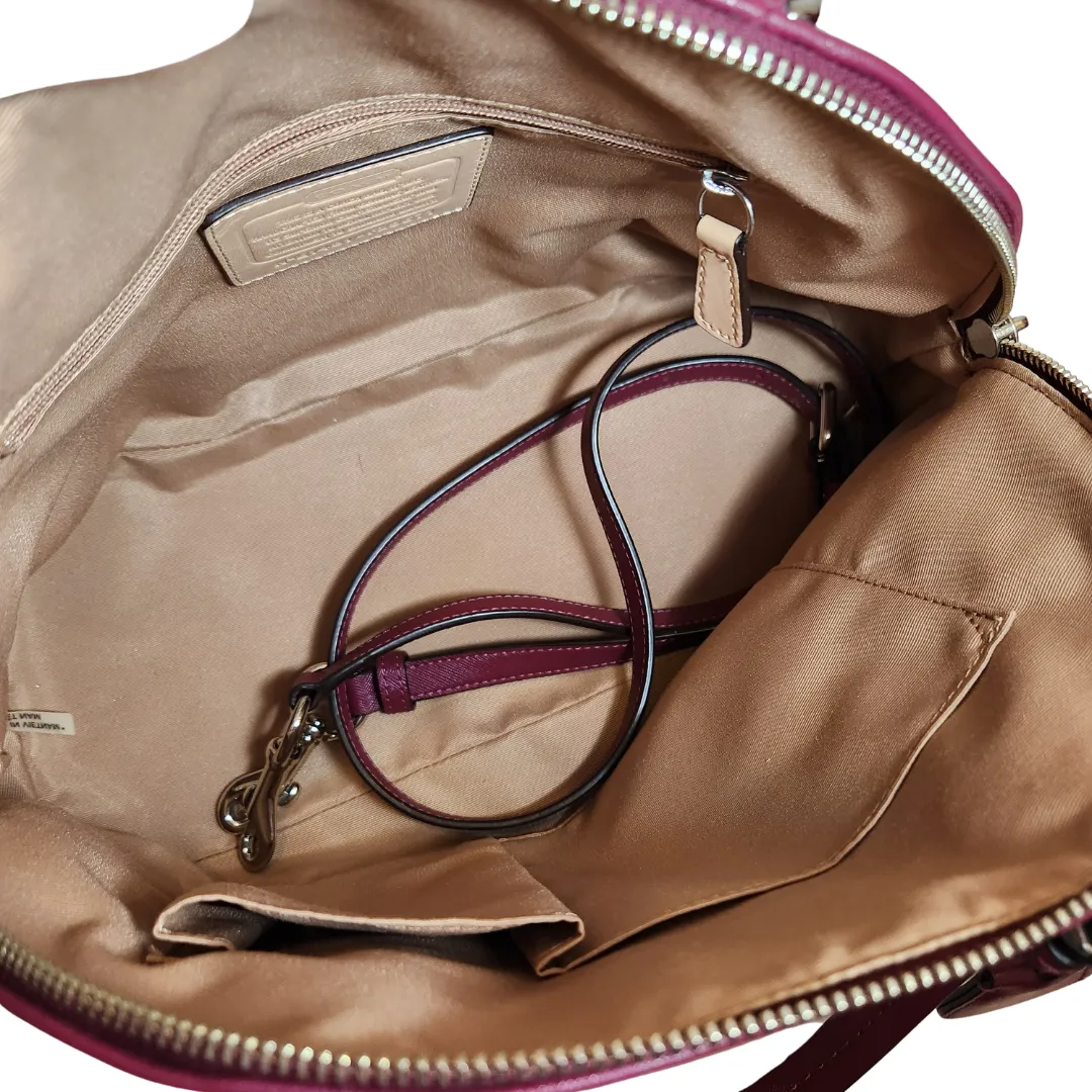 Coach Maroon Leather Dome Satchel | Gently Used |