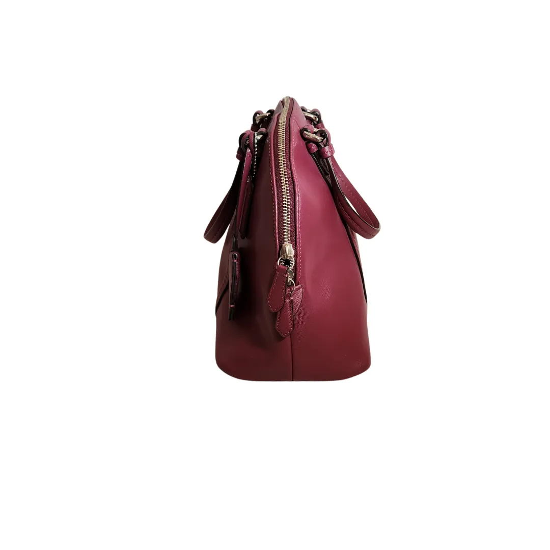 Coach Maroon Leather Dome Satchel | Gently Used |