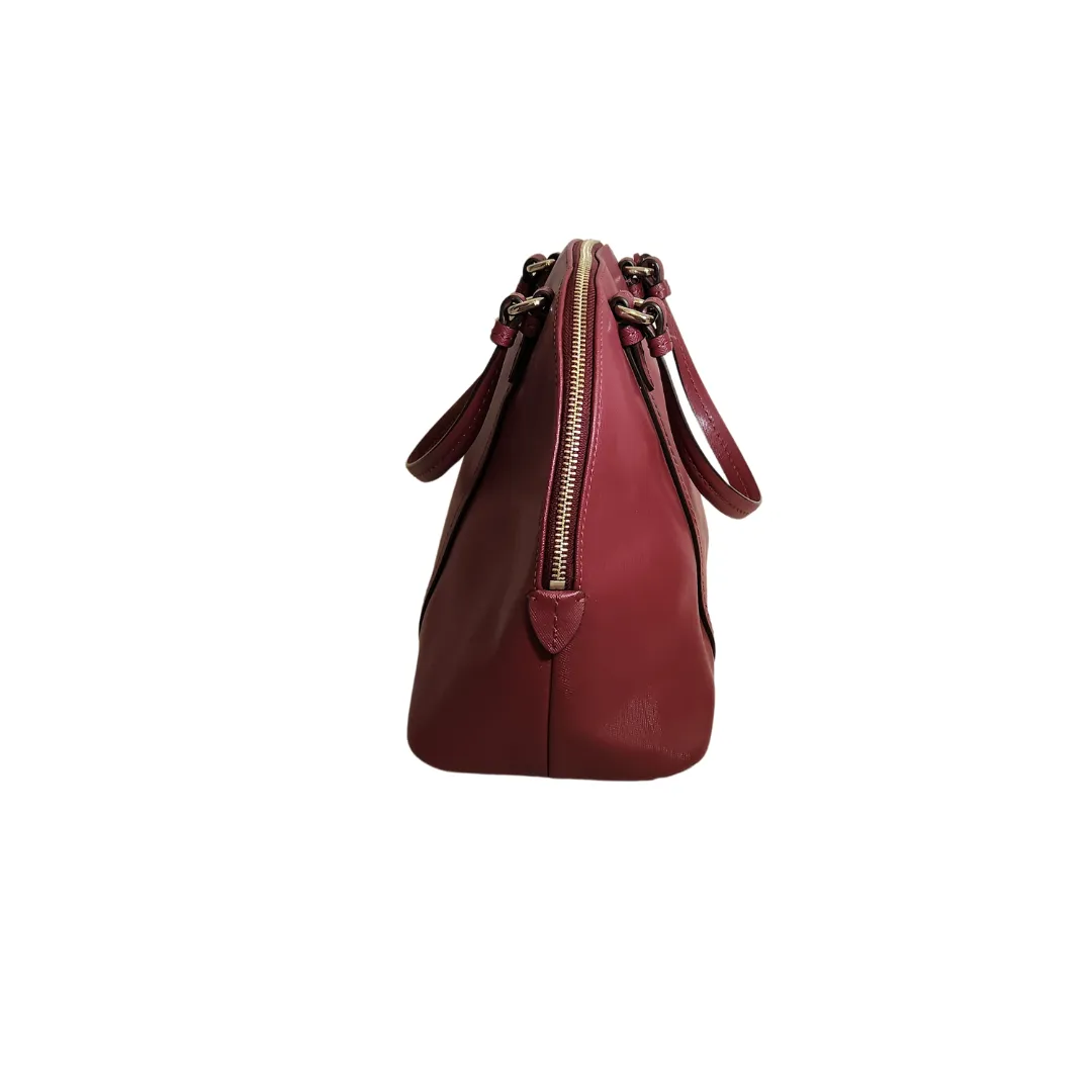 Coach Maroon Leather Dome Satchel | Gently Used |