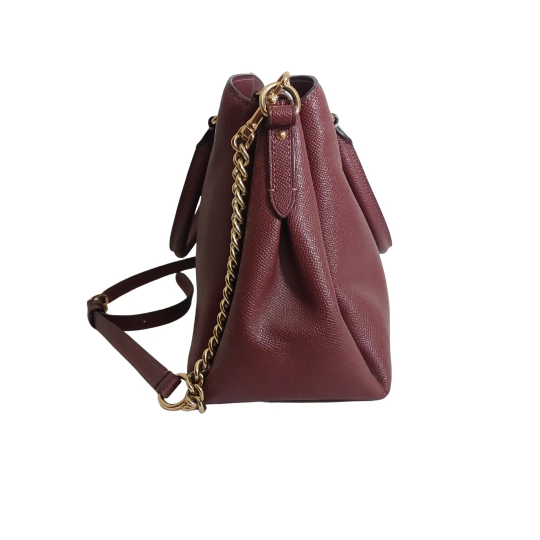 Coach Maroon Leather 'Sage' Satchel | Pre Loved |