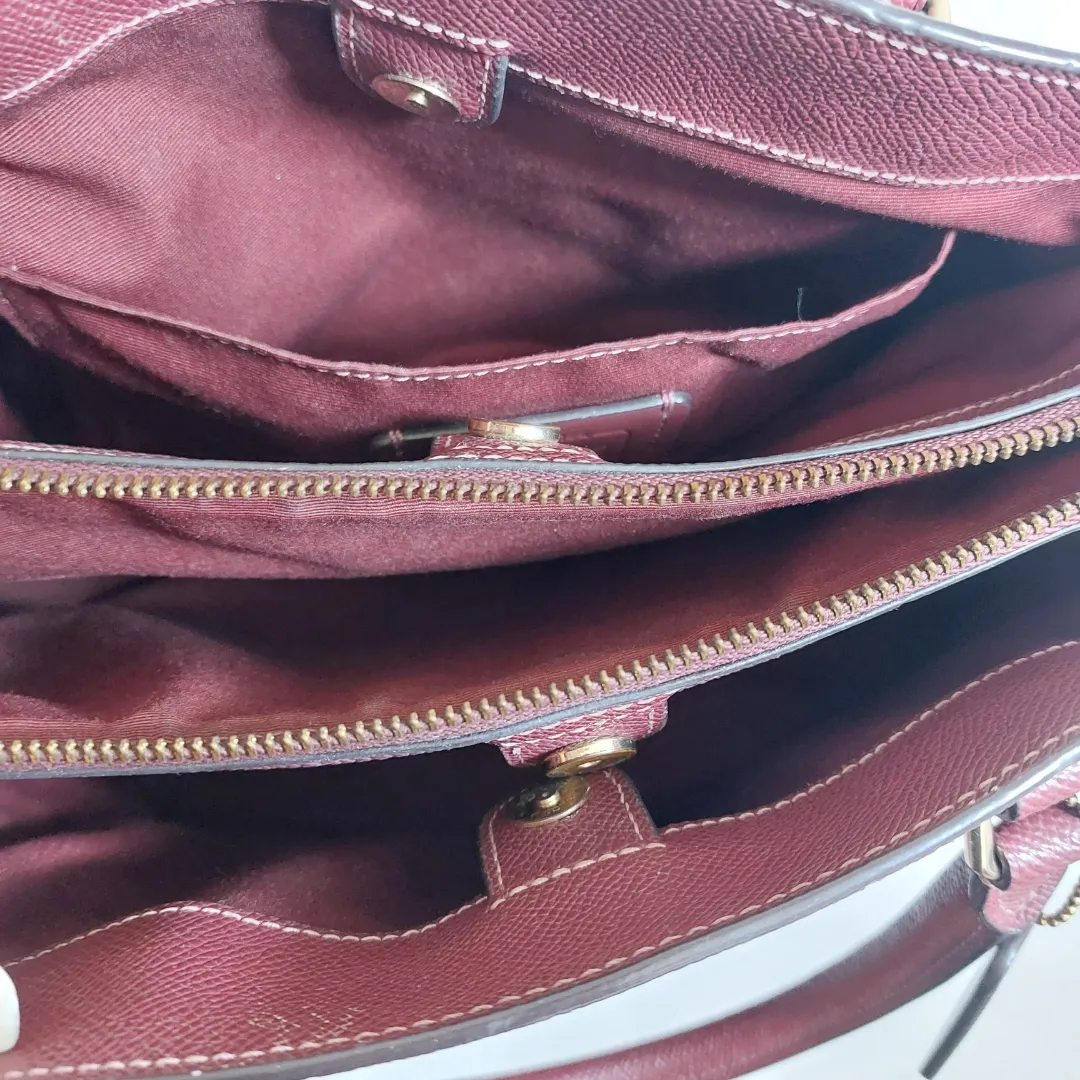 Coach Maroon Leather 'Sage' Satchel | Pre Loved |