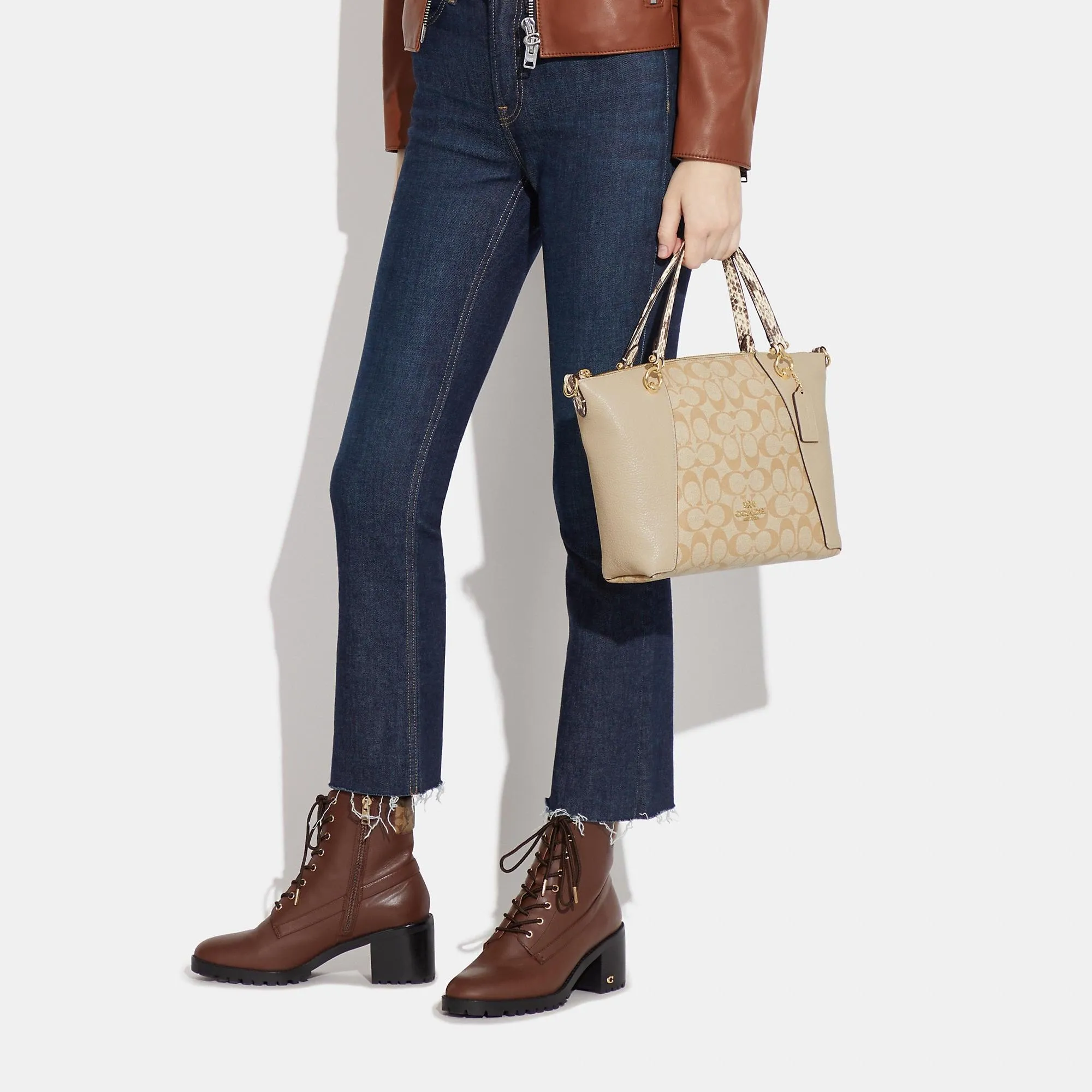 Coach Outlet Kacey Satchel In Colorblock Signature Canvas