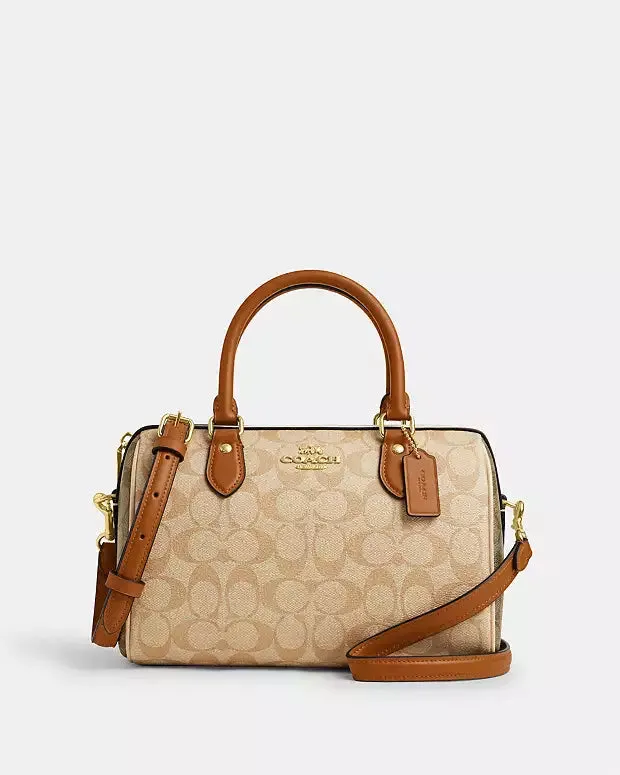 Coach Rowan Satchel In Signature Canvas