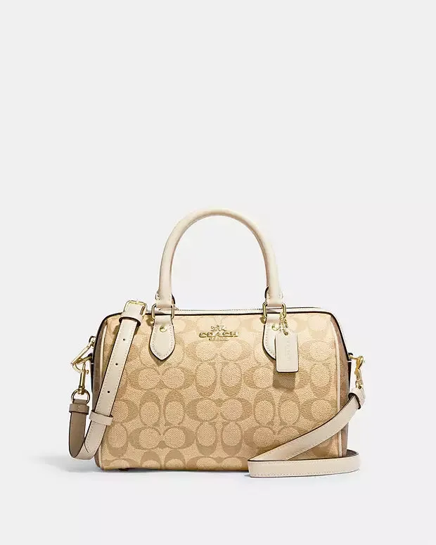 Coach Rowan Satchel In Signature Canvas