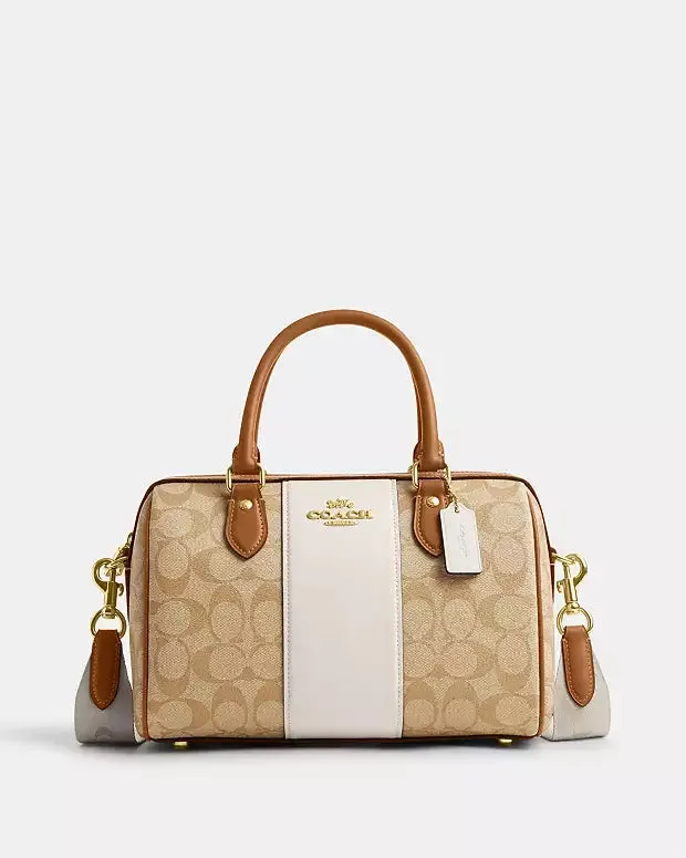 Coach Rowan Satchel In Signature Canvas