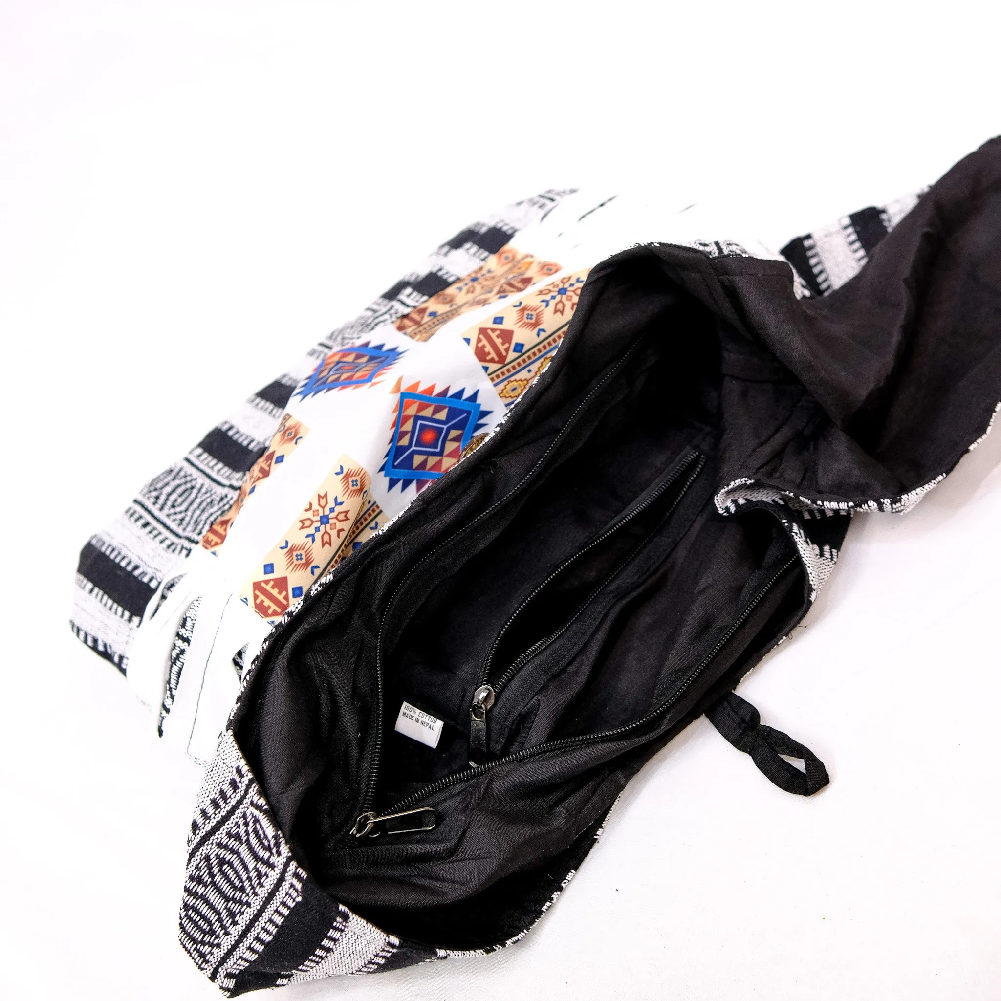 Cotton Patchwork Messenger  Bag