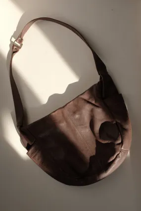 CROSSBODY BROWN XL LEATHER BAG