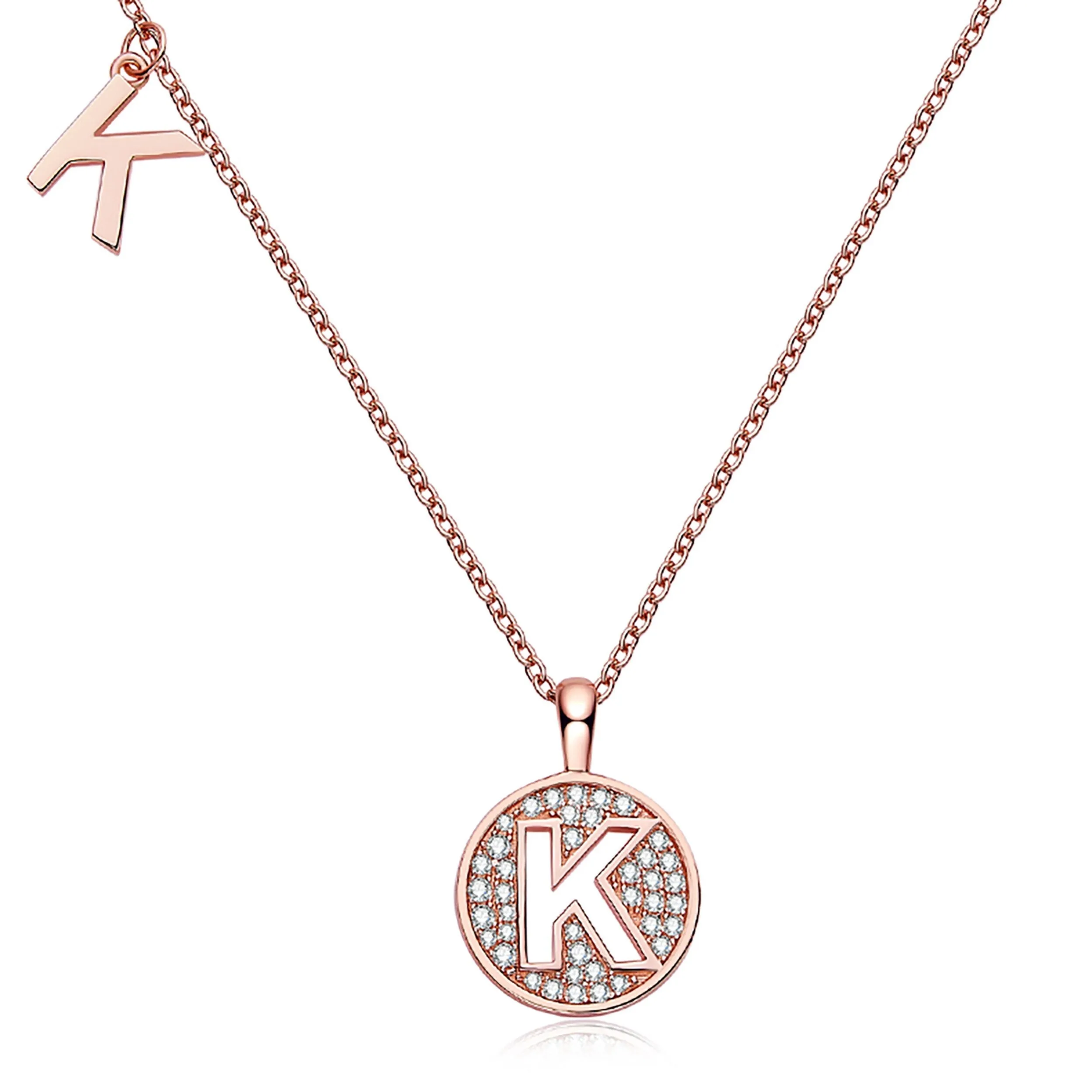 Customized K Letter Moissanite Diamond Necklace