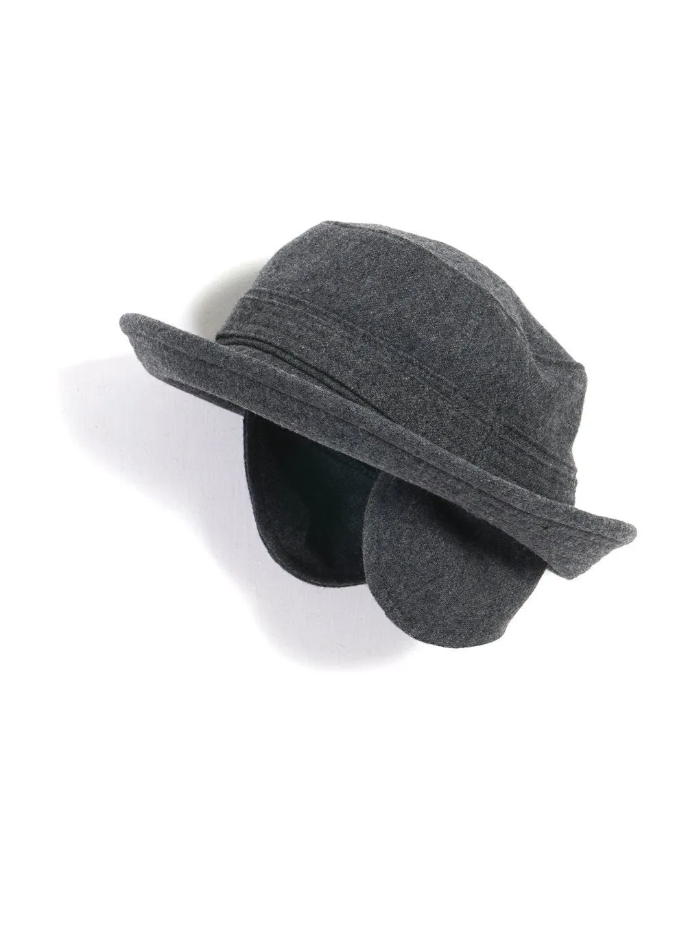 EDVARD | Bucket Hat With Earflaps | Grey Melange