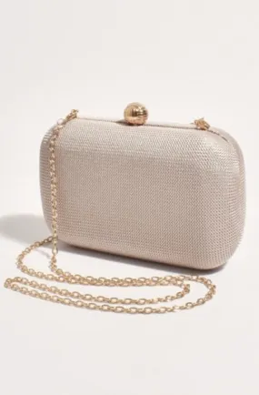 Ella Woven Clutch - Cream