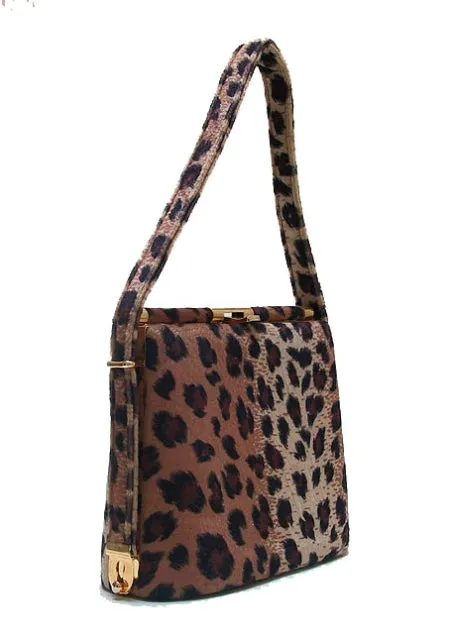 Faux Leopard hand/shoulder bag