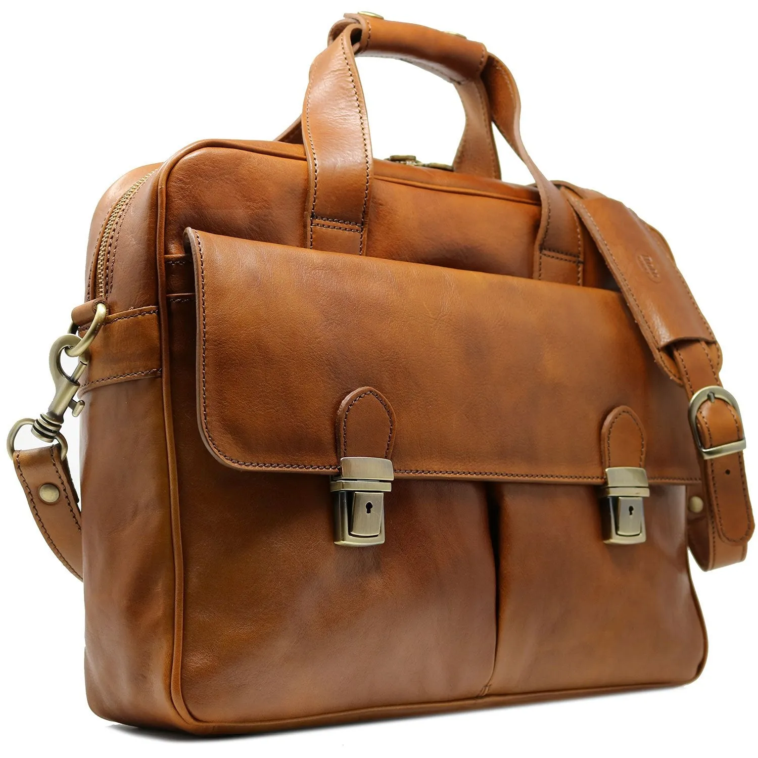 Floto Leather Roma Laptop Bag