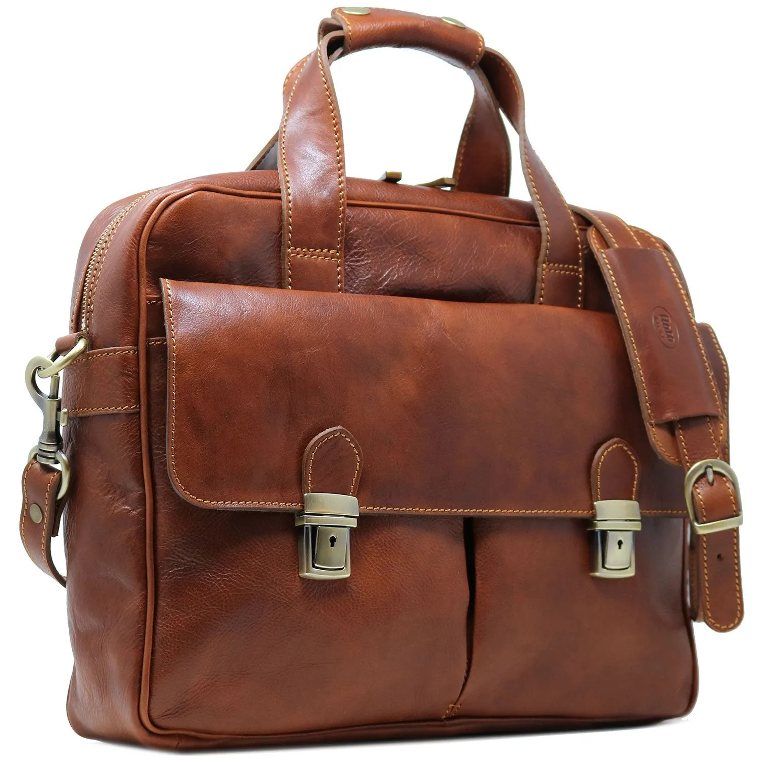 Floto Leather Roma Laptop Bag