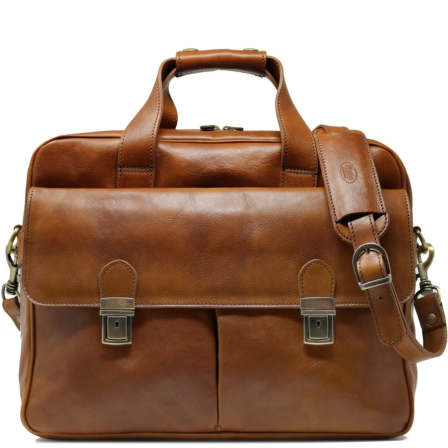 Floto Leather Roma Laptop Bag