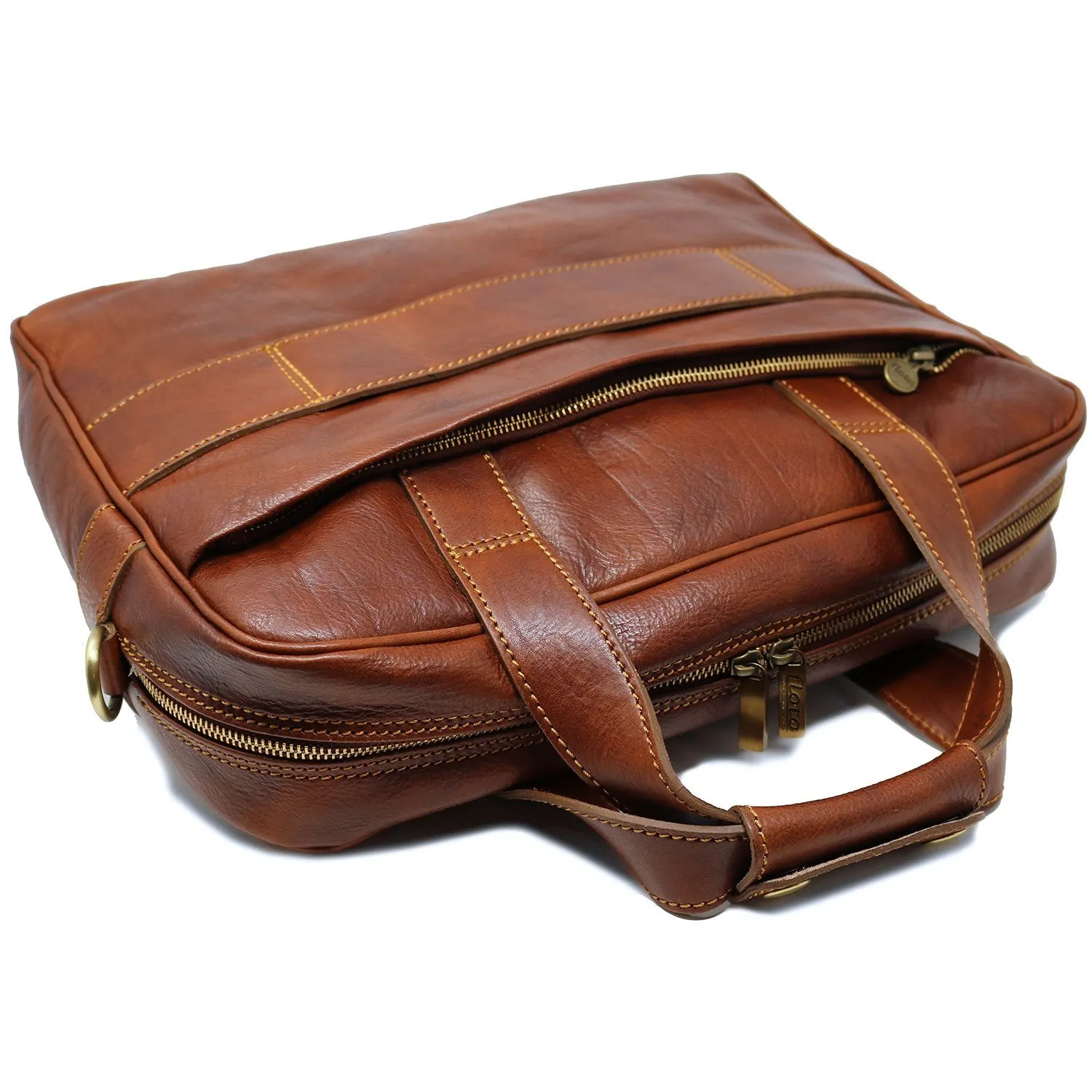 Floto Leather Roma Laptop Bag