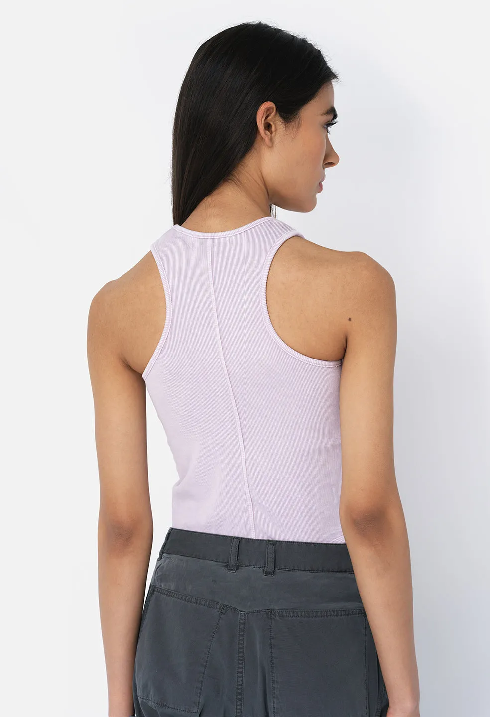 Gemini Rib Racerback / Mineral Wash Thistle