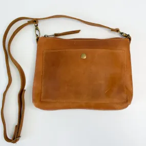 Gia leather tan crossbody bag