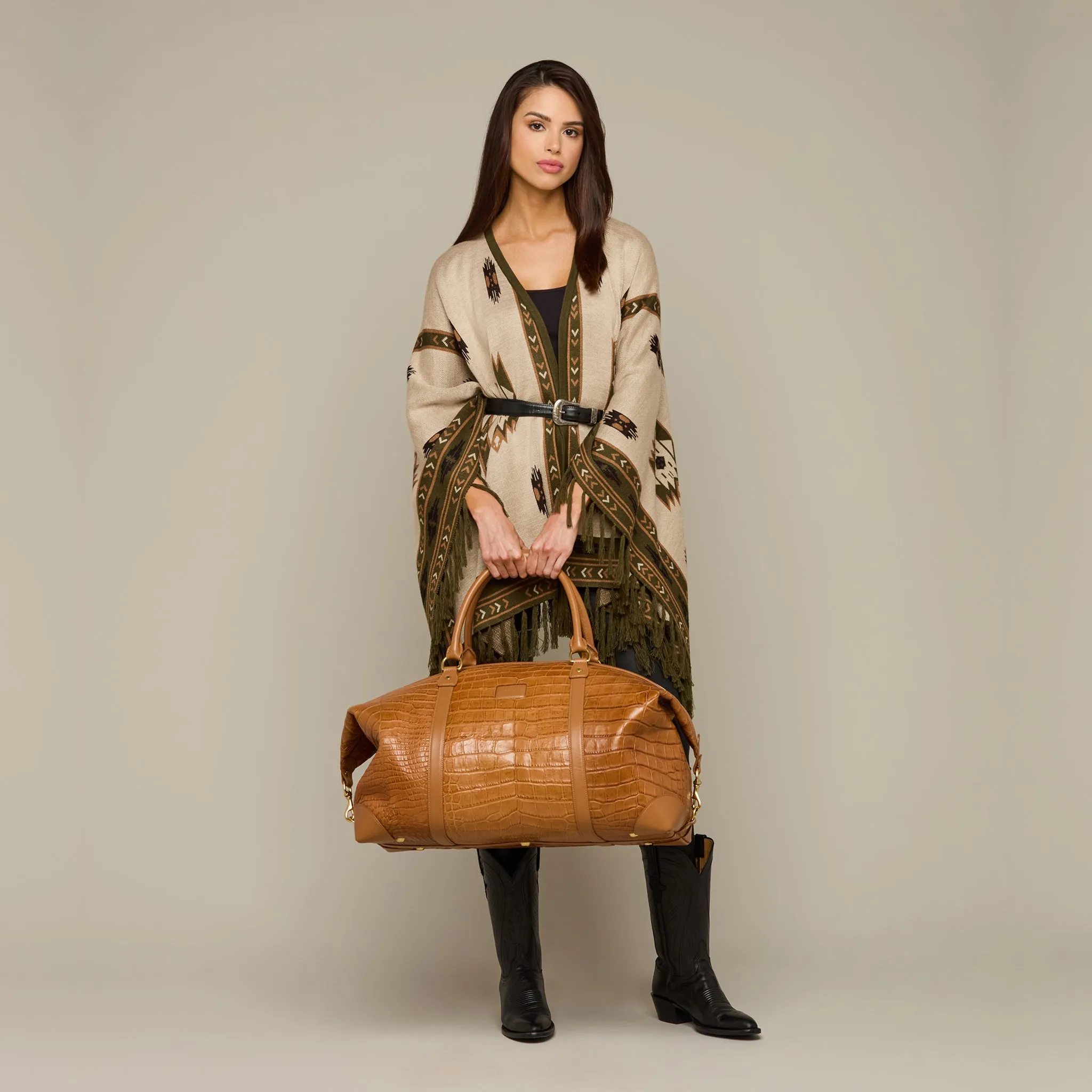 Giant Gator Duffle - Large :: Cognac/Kanga Tobac