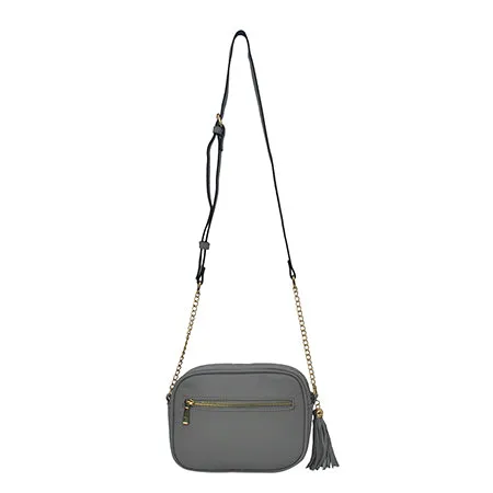 Gray Chic Faux Leather NGIL Crossbody Bag