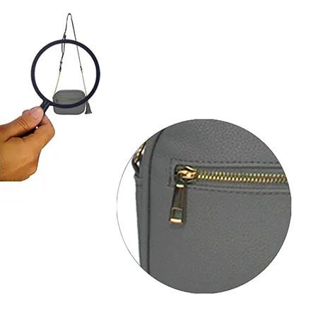 Gray Chic Faux Leather NGIL Crossbody Bag