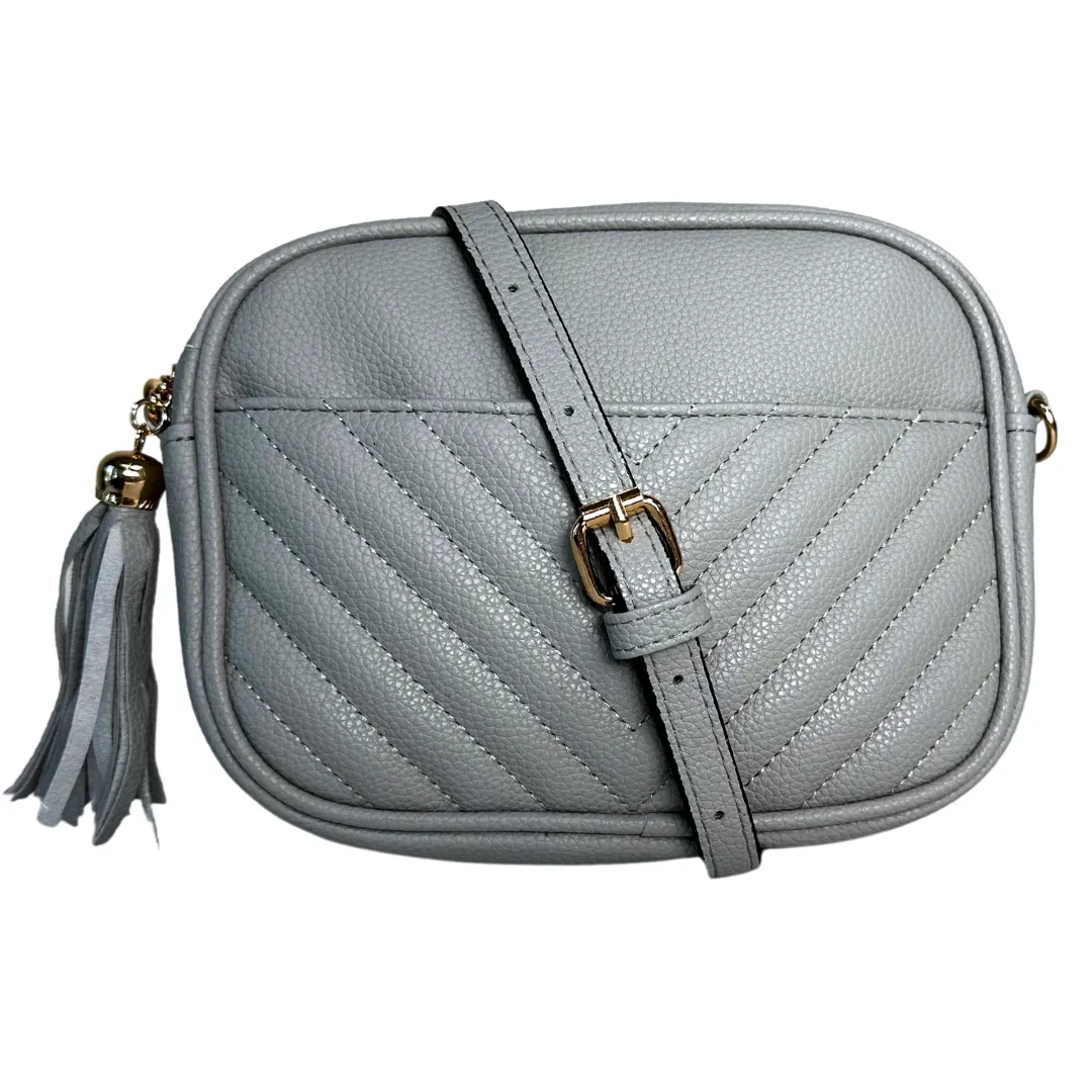 Gray Chic Faux Leather NGIL Crossbody Bag