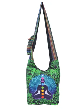 Green Chakra Printed Hobo Bag