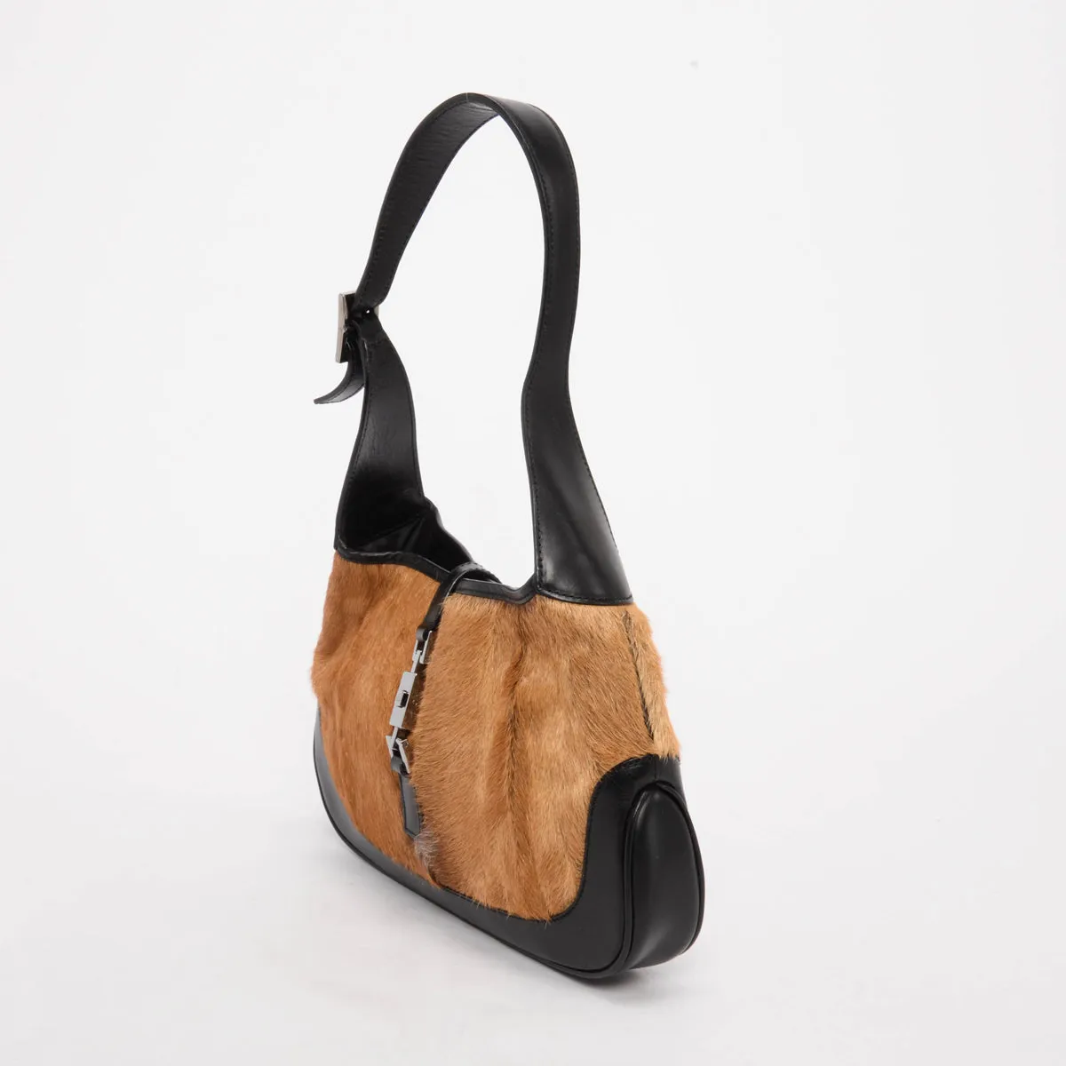 Gucci Tan Pony Hair Jackie O Hobo Bag