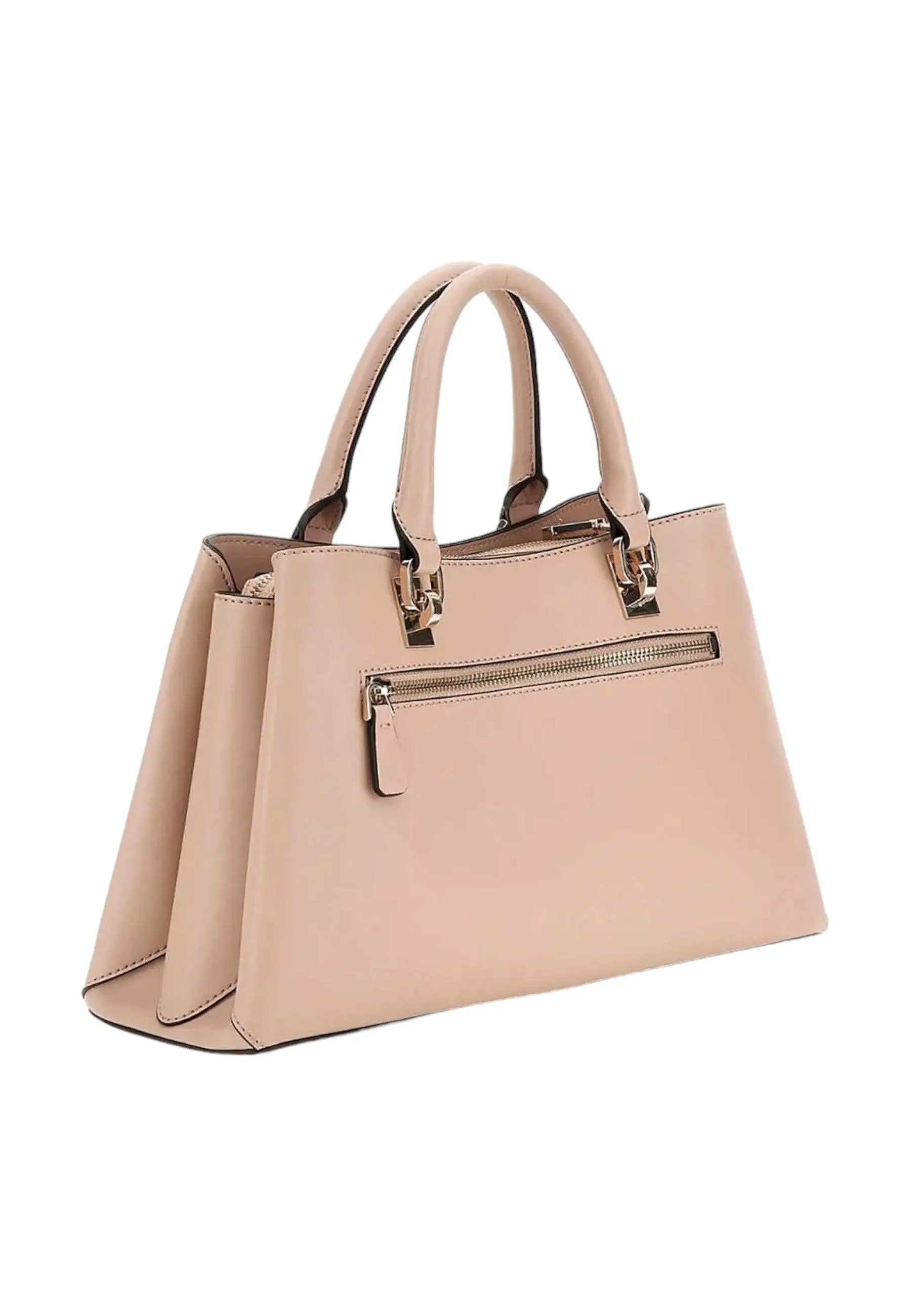 GUESS Eliette Borsa Girlfriend Satchel Donna Light Beige Rosa VG922506