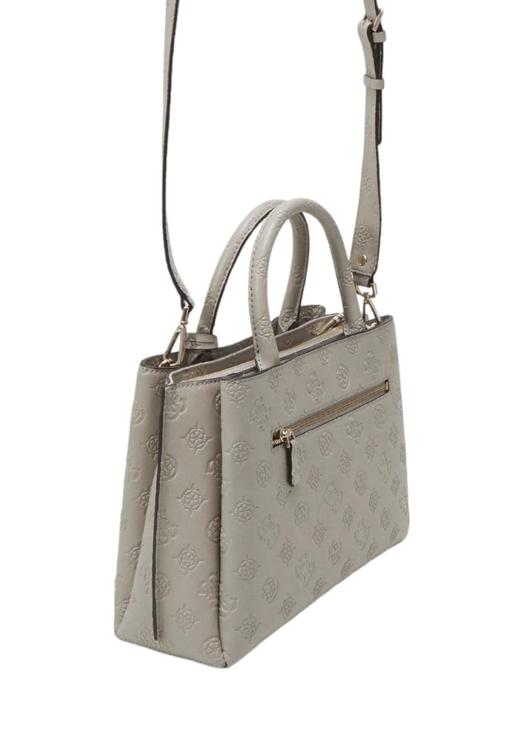 Certainly! Here’s an optimized title for the product in English with added modifiers:

GUESS Jena Borsa Luxury Taupe Logo Satchel Bag for Women - Stylish and Elegant Handbag (PG922006)